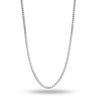 925 Sterling Silver Italian Adjustable Box Chain Necklace for Women 61 CM