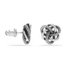 925 Sterling Silver Antique Caviar Beaded Love Knot Stud Earring for Women Teen