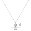 925 Sterling Silver LOVE in Heart Pendant Necklace for Teen Women