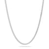 925 Sterling Silver Italian Adjustable Curb Chain Necklace for Women 24 Inches