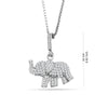 925 Sterling Silver Micro Pave CZ Elephant Pendant Necklace for teen Women