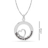 925 Sterling Silver Family Love Circle Pendant Necklace for Women Teen, Gift for Best Friends, Gift for Her, Gift for Him