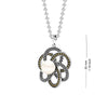 925 Sterling Silver Love Knot Pearl Pendant Necklace for Women