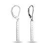 LeCalla Signature 925 Sterling Silver Personalized Customized Engraved Tag Drop Dangle Earrings for Women Teen 