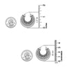 925 Sterling Silver Double Sided Filigree-Cut Hoops Earring for Women Teen