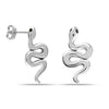 925 Sterling Silver Snake Small Stud Earrings for Women Teen Girl