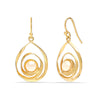925 Sterling Silver Gold Plated Freshwater Pearl Drop Dangling Earring for Women and Teen