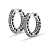 925 Sterling Silver Pave Heart Hoop Cubic Zirconia Huggie Hoop Earring for Women Teen