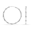 925 Sterling Silver Italian Bamboo Hoop Earring for Women Teen