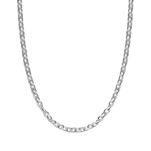 LeCalla Links 925 Sterling Silver 18 Inches Italian Cable Chain Necklace for Women's 