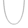 LeCalla Links 925 Sterling Silver 20 Inches Italian Cable Chain Necklace for Women's 