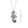 925 Sterling Silver Caviar Bead Seahorse Pendant Necklace for Women Teen