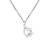 925 Sterling Silver Heart Pendant Necklace for Teen Women