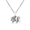 925 Sterling Silver Antique Elephant Pendant Necklace for Teen Women