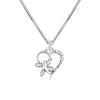 925 Sterling Silver CZ Heart Necklace for Girls and Women