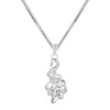 925 Sterling Silver CZ Peacock Pendant Necklace for Teen Women