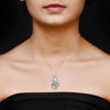 925 Sterling Silver Studded Heart Necklace Set