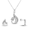 925 Sterling Silver Studded Necklace Set for Women