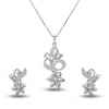 925 Sterling Silver Floral Necklace Set with 925 Purity Teen Women's