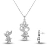 925 Sterling Silver Floral Necklace Set with 925 Purity Teen Women's