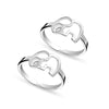 925 Sterling Silver Open Elephant Animal Adjustable Toe Rings for Women