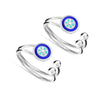 925 Sterling Silver Designer Enamel Chakra Toerings for Women