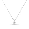 925 Sterling Silver Heart Shaped Pendant Necklace for Teen Women