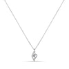 925 Sterling Silver Feather Charm Daily Wear Locket Zircon Studded Pendant Necklace for Women and Girls