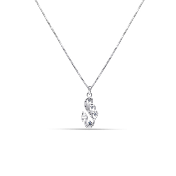 925 Sterling Silver CZ Peacock Necklace for Girls and Women